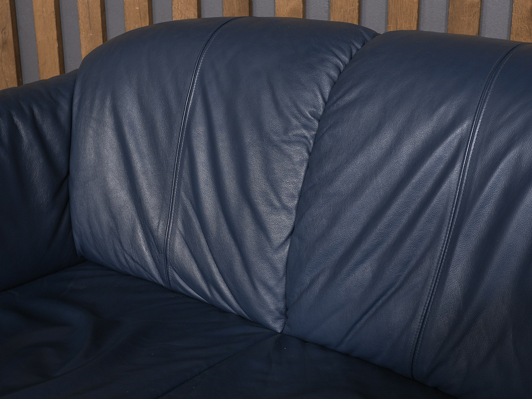 Диван Кожа Синий (ДЭВН1-090725)