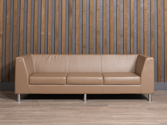 Диван Искусственная кожа Бежевый