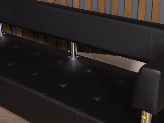 Диван САНТЬЯГО Искусственная кожа Чёрный Россия