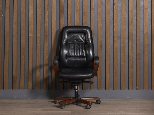 Кресло руководителя Кожа Чёрный