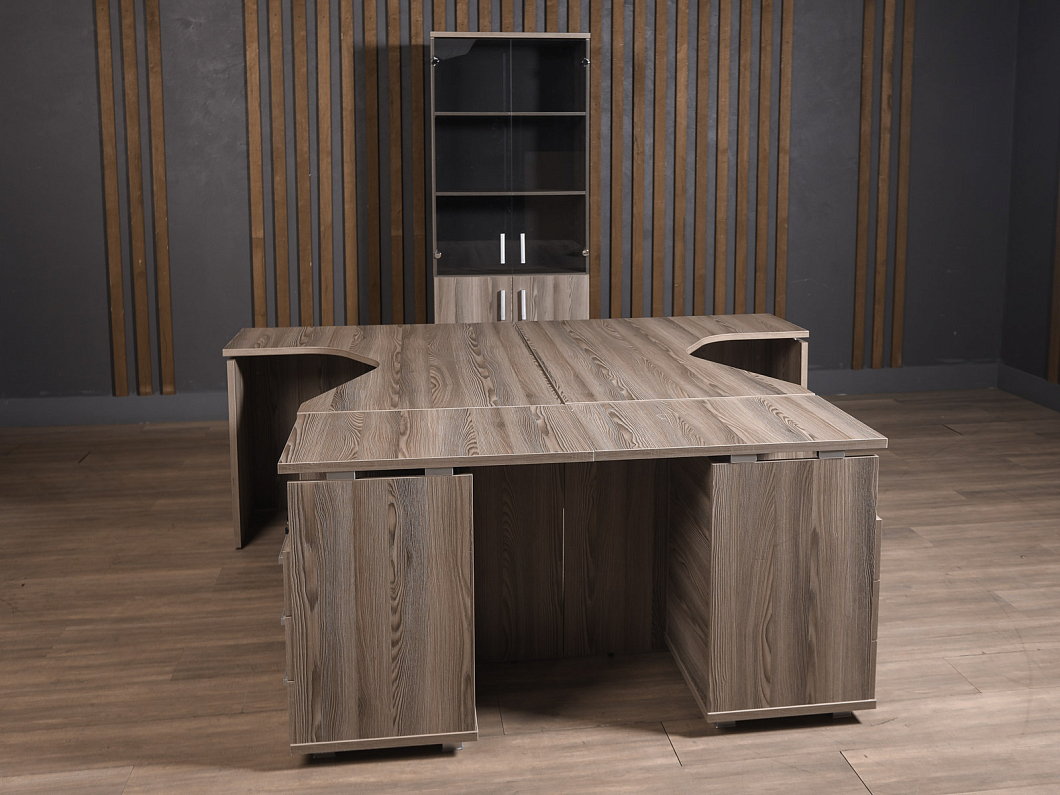 Комплект офисной мебели ЛДСП Ясень шимо (ГРЯШ-290925)