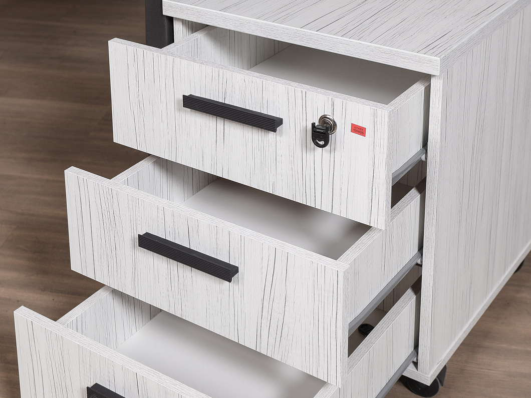 Стол с тумбой Sitara ЛДСП Белый Россия (СТПБЧ-281125)