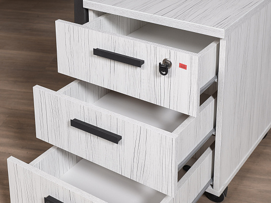 Стол с тумбой Sitara ЛДСП Белый Россия