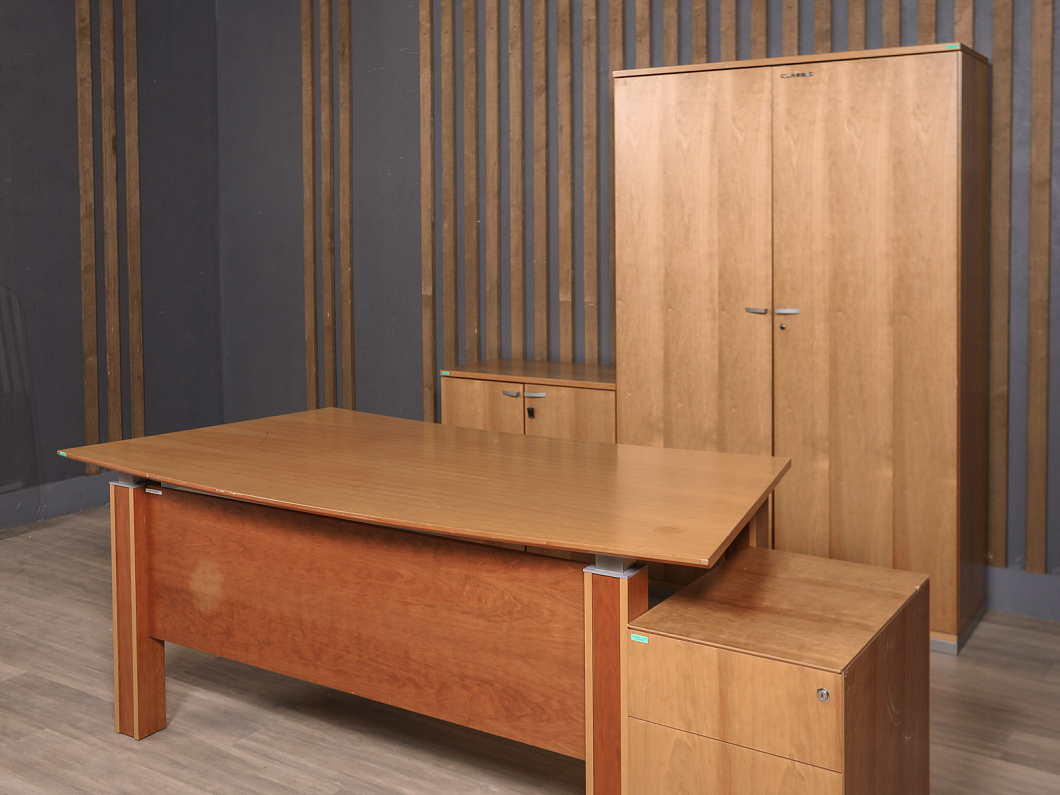 Кабинет руководителя Steelcase ЛДСП Орех США (КРОР-251025)