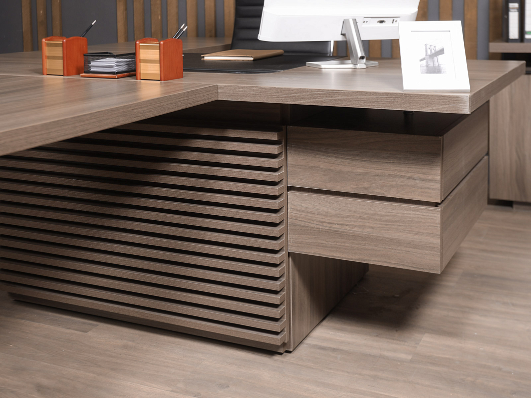 Стол руководителя ЛДСП Ясень шимо (СТРЯШ-131225)