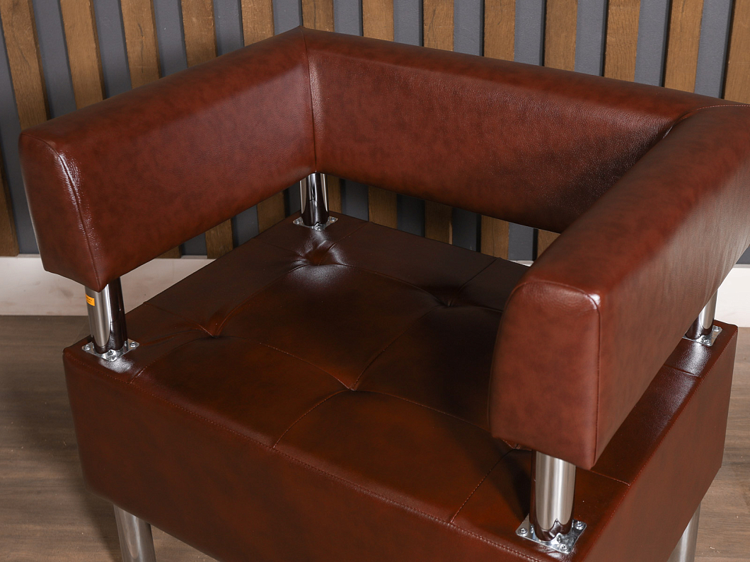 Кресло САНТЬЯГО Искусственная кожа Коричневый Россия (КМЭКЧ-СНТГ)