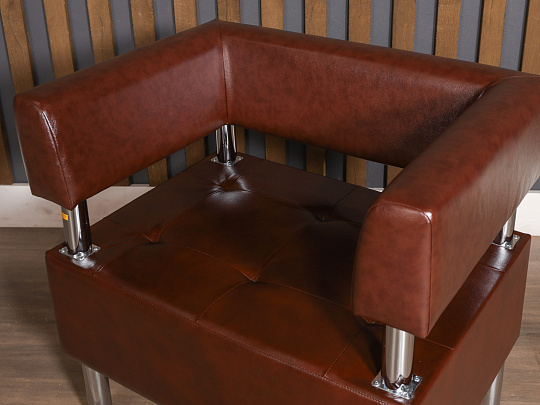 Кресло САНТЬЯГО Искусственная кожа Коричневый Россия