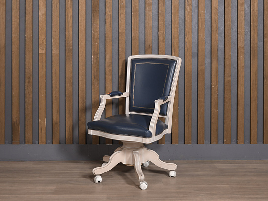 Кресло руководителя Art & Moble Ofifran Кожа Синий Италия