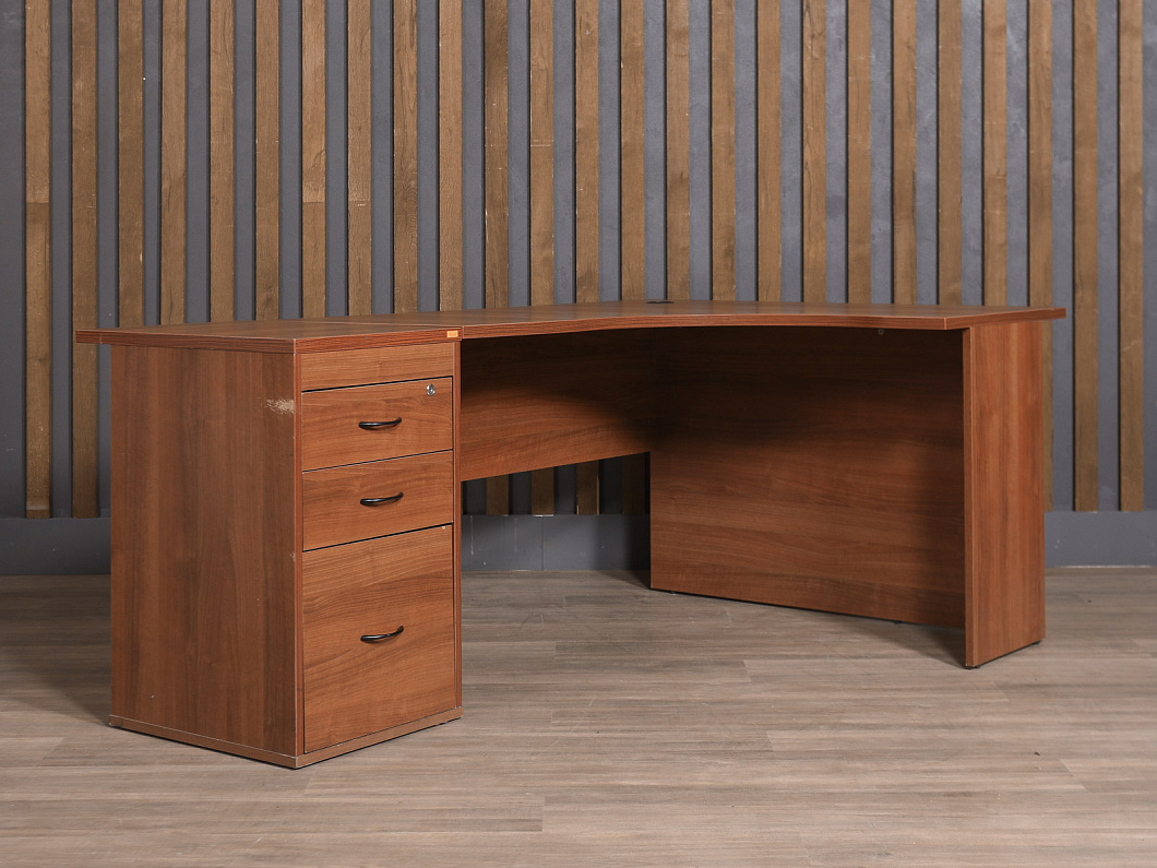 Стол с тумбой ЛДСП Вишня (СПЭТВШ1-211025)