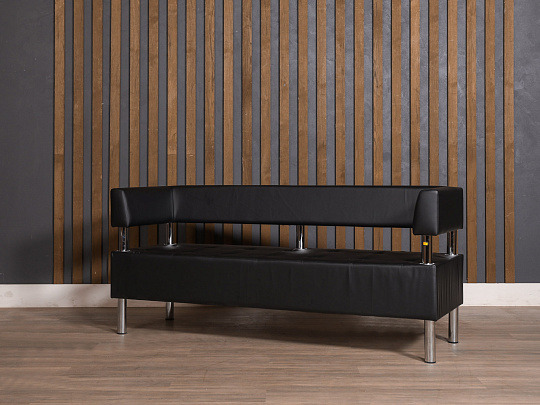 Диван САНТЬЯГО Искусственная кожа Чёрный Россия