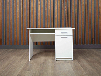 Стол с тумбой для офиса 1100x600x750 мм IKEA ДСП Белый Швеция