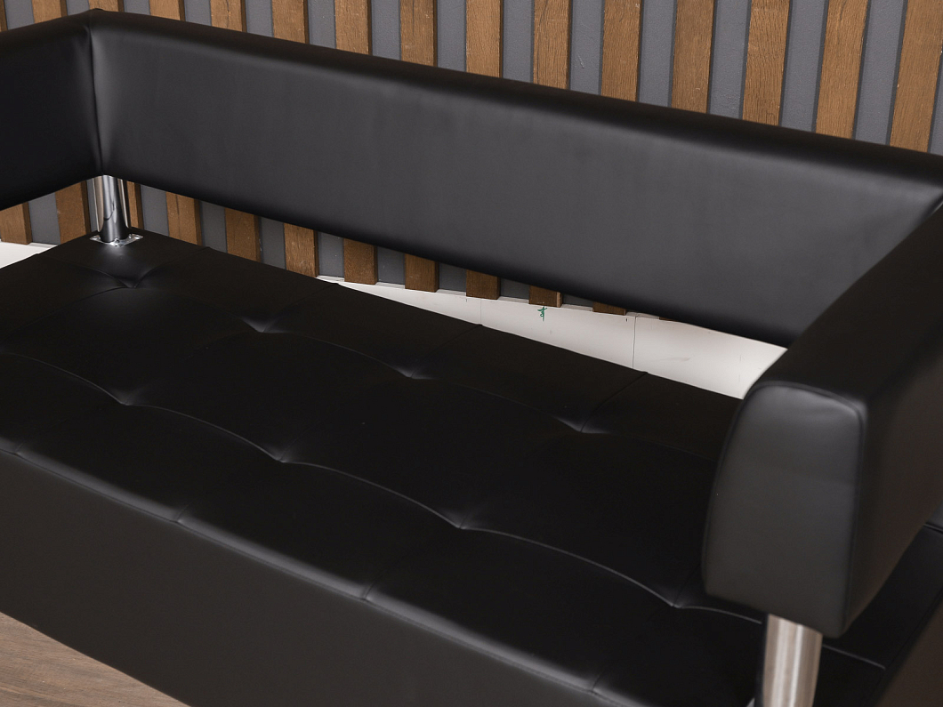 Диван САНТЬЯГО Искусственная кожа Чёрный Россия (ДЭЧ-СНТГ)