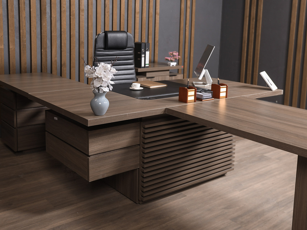 Стол руководителя ЛДСП Ясень шимо (СТРЯШ-131225)