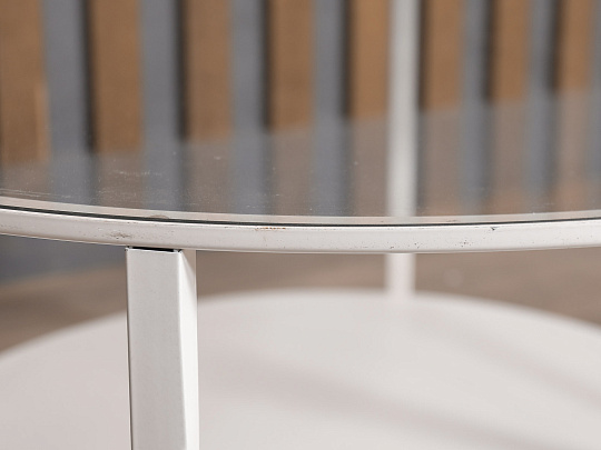 Журнальный столик Стекло Белый