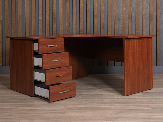 Стол с тумбой ЛДСП Вишня