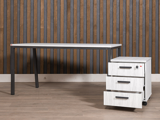 Стол с тумбой Sitara ЛДСП Белый Россия