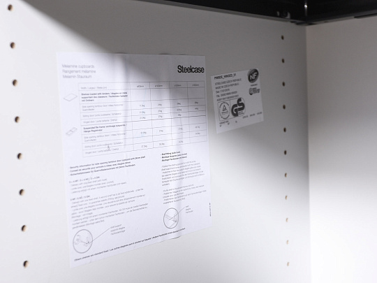 Шкаф для документов Steelcase ЛДСП Серый Франция