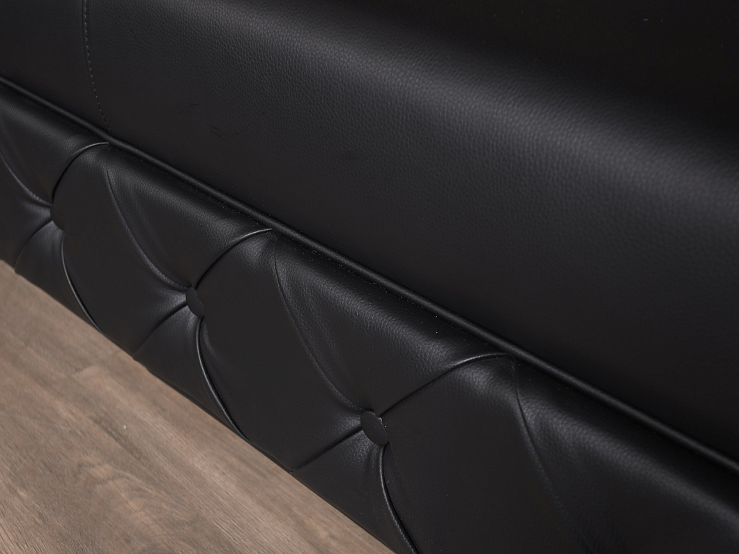 Диван UNITAL Монреаль Кожа Чёрный Италия (ДКЭЧ-161125)