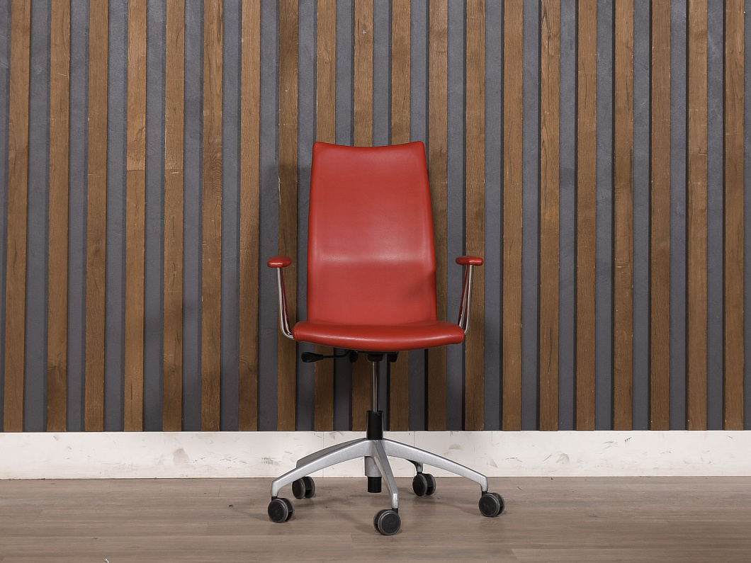 Кресло руководителя Kastel Kampus Искусственная кожа Красный Италия (КРЭК-090725)