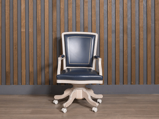 Кресло руководителя Art & Moble Ofifran Кожа Синий Италия