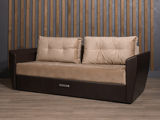 Диван Кожа Бежевый