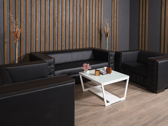 Диван UNITAL Монреаль Кожа Чёрный Италия