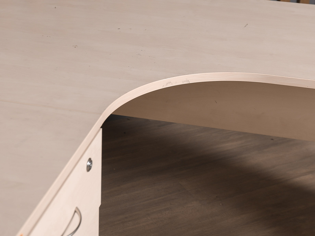 Стол с тумбой ЛДСП Бук (СПЭТБК-171025)