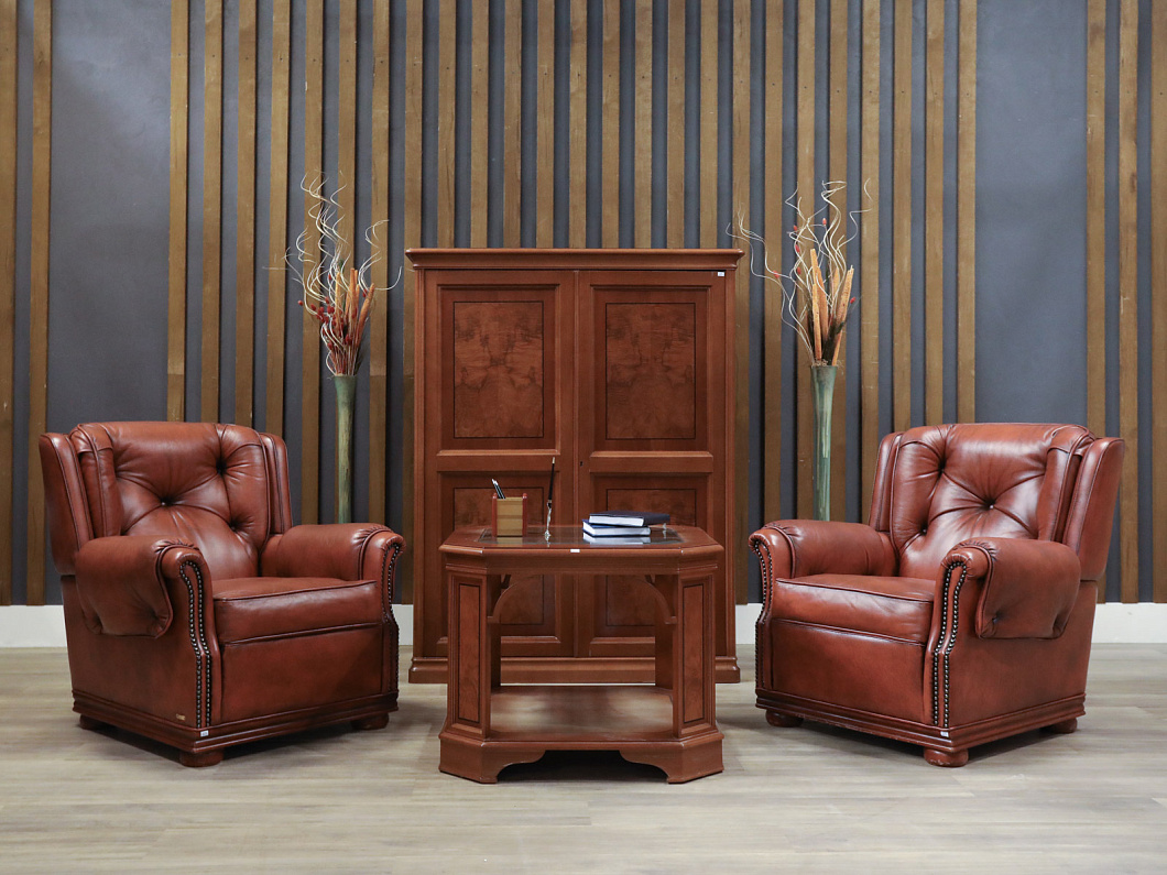 Кресло FRATELLI MASCHERONI Кожа Коричневый Италия (КРКЖТ-090725)