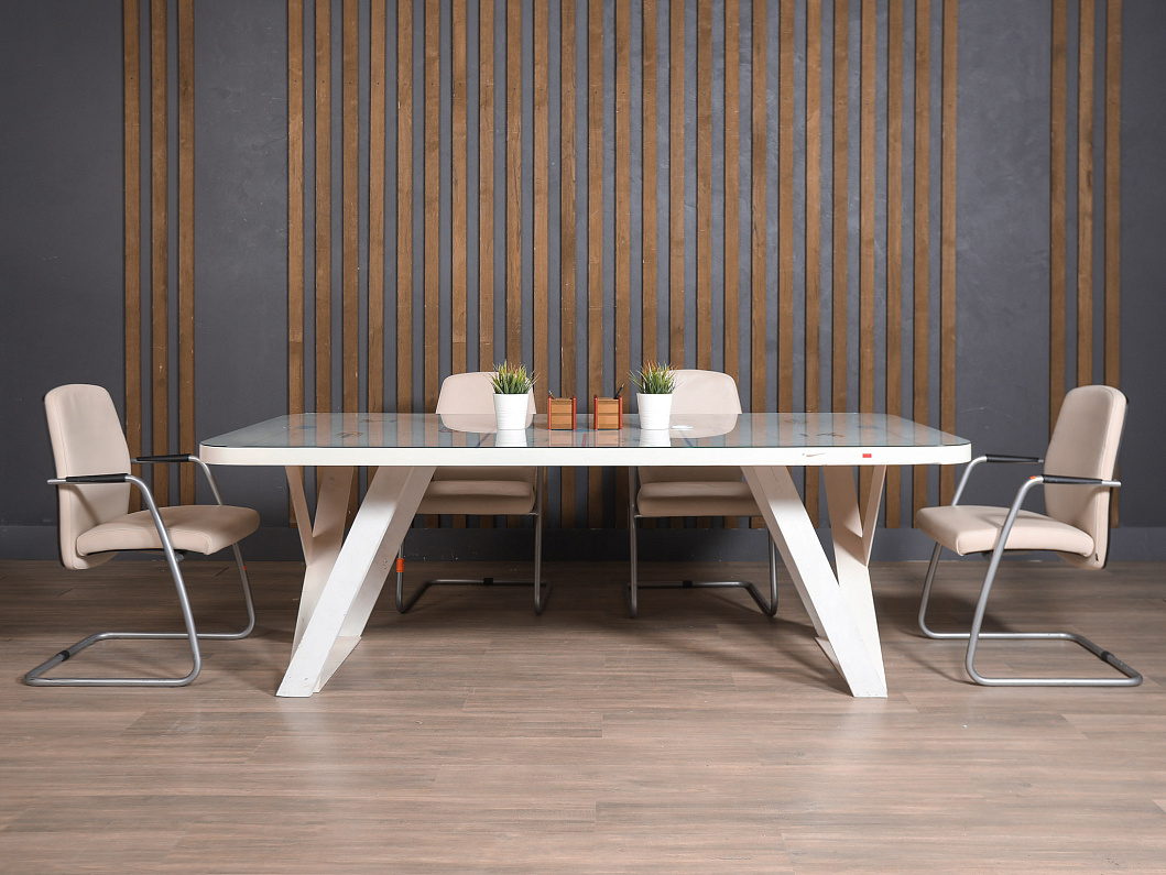 Стол для переговоров МДФ Серый (СПОСР-181025)