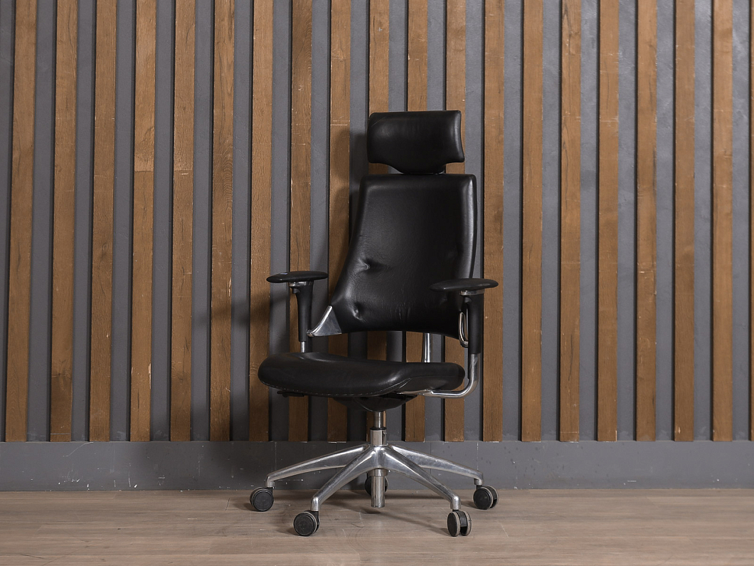 Кресло руководителя Кожа Чёрный (КРКЧ-251225)