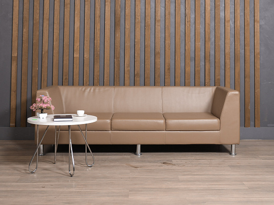 Диван Искусственная кожа Бежевый