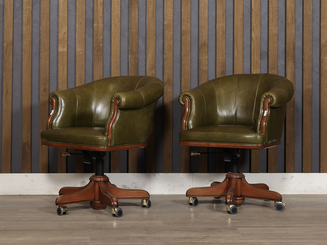 Офисное кресло Vienna Origgi Salotti 607 Искусственная кожа Зелёный Италия (КПЭЗЛ-090725)