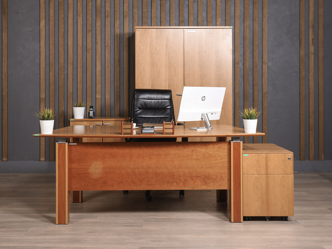 Кабинет руководителя Steelcase ЛДСП Орех США (КРОР-251025)