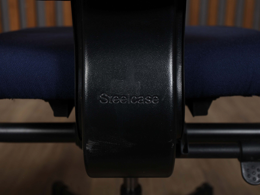 Кресло на колесах для персонала Steelcase Ткань Синий США (КПСН1-201223)