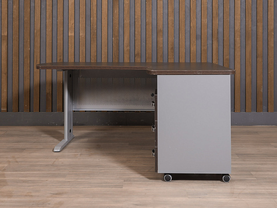 Стол с тумбой Офис-Директ Berlin ЛДСП Венге Россия