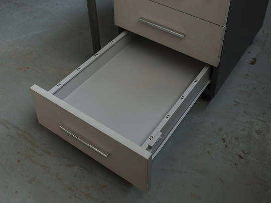 Стол с тумбой UFFIX Essence ЛДСП Серый Италия