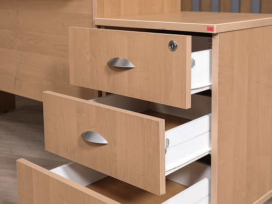 Стол с тумбой ЛДСП Ольха