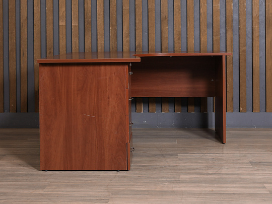 Стол с тумбой ЛДСП Вишня