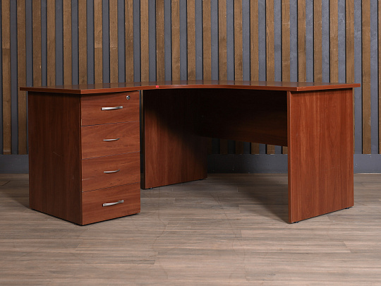 Стол с тумбой ЛДСП Вишня