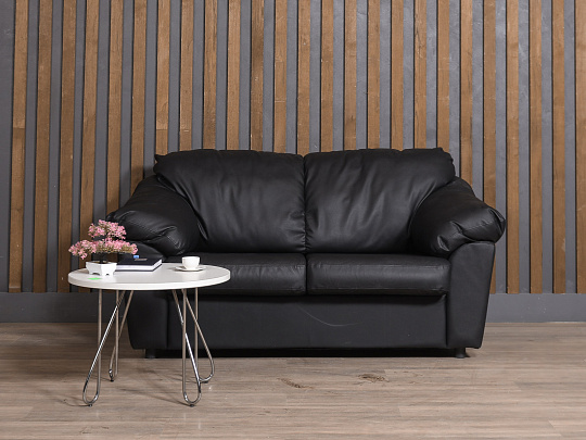 Диван Искусственная кожа Чёрный