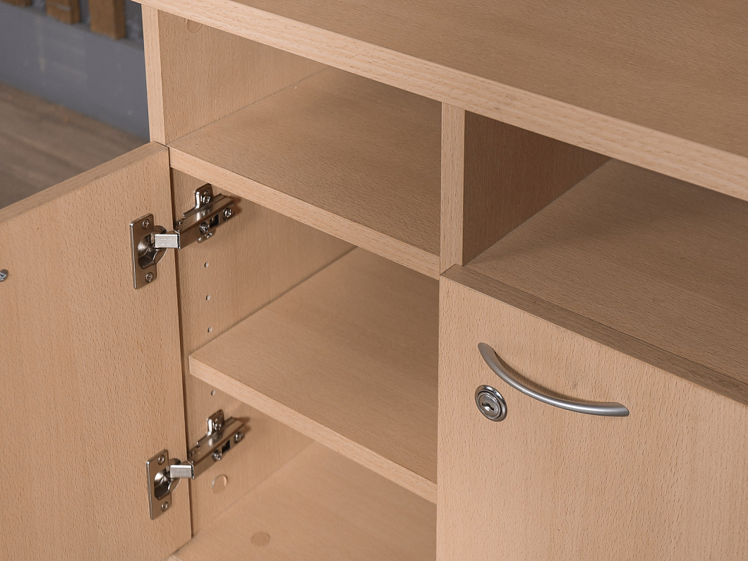 Тумба под оргтехнику ЛДСП Бук (ТОБК-211025)