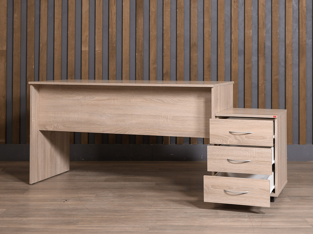 Стол с тумбой ЛДСП Клен (СТПКЛ-250126)