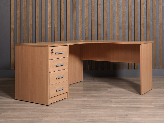 Стол с тумбой ЛДСП Ольха