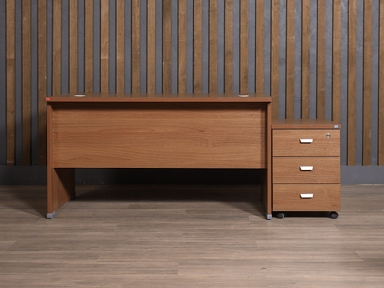 Стол с тумбой ЛДСП Орех