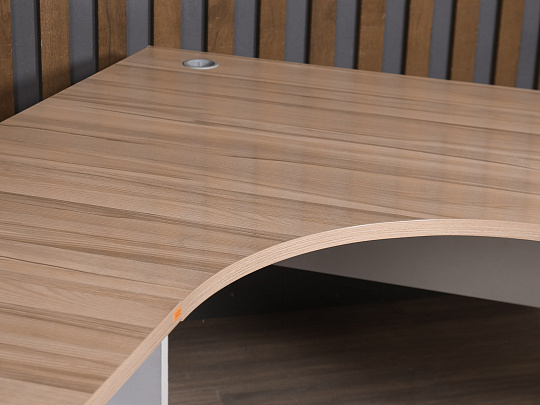 Стол с тумбой ЛДСП Ясень шимо