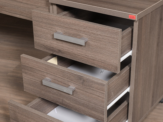 Стол с тумбой ЛДСП Ясень шимо