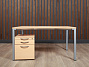 Стол с тумбой для офиса 1400x1000x750 мм Steelcase ДСП Бук Франция (СТБК2-170723)