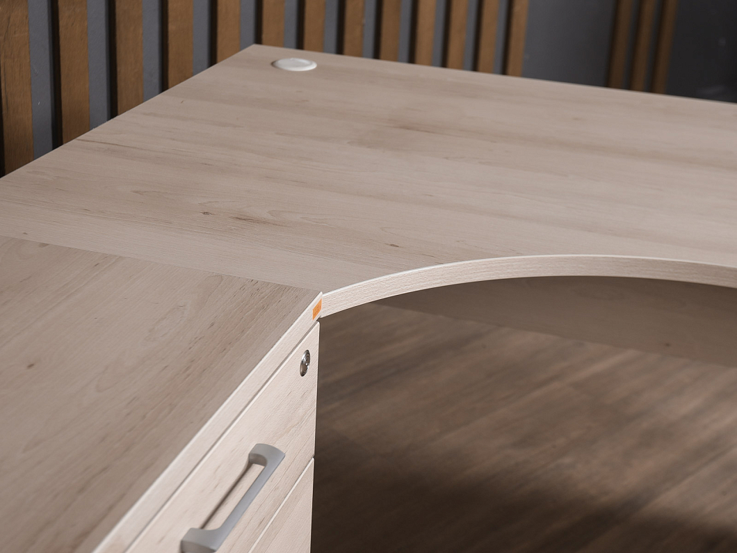 Стол с тумбой ЛДСП Бук (СЭТБК-181025)