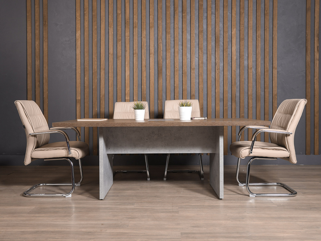 Стол для переговоров Mebelux Монреаль ЛДСП Ясень шимо Россия (сгяш-040925)