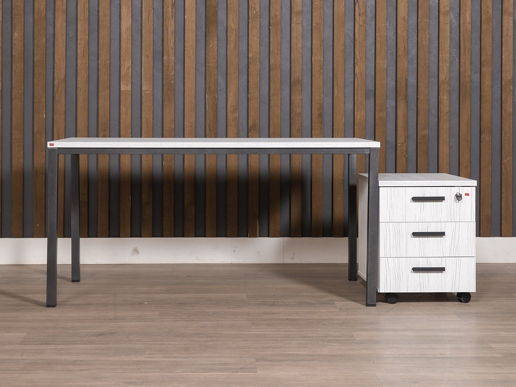 Стол с тумбой Sitara ЛДСП Белый Россия (СТПБЧ-281125)